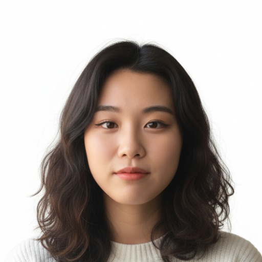 후: 흰색 배경의 전문 서류용 사진