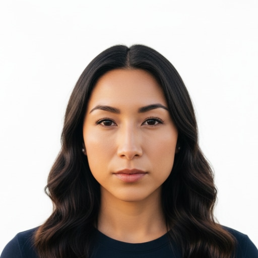 After: Professional documents-ready photo with white background